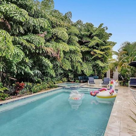 Stylish Tropical Oasis Hot Tub Pool Bbq Villa Fort Lauderdale Esterno foto