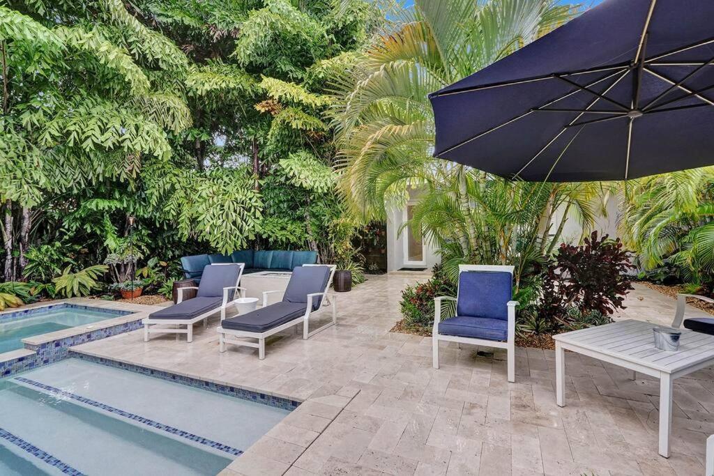 Stylish Tropical Oasis Hot Tub Pool Bbq Villa Fort Lauderdale Esterno foto